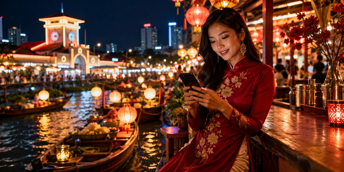 Người dùng Hồ Chí Minh mở casino mobile giữa không khí chợ đêm